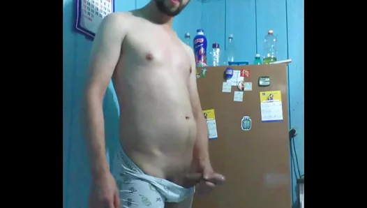 Jackin Off Big Proud in the Kitchen – Steamy Gay Solo Session – 18+