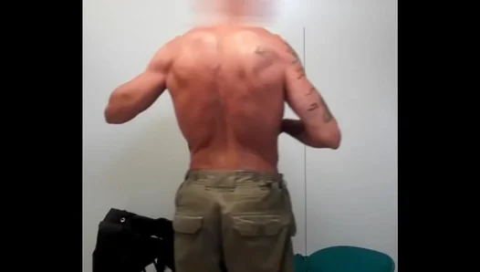 Huge Muscle Guy JERKS OFF in Steamy Shower — HOT Solo Gym Session 18+