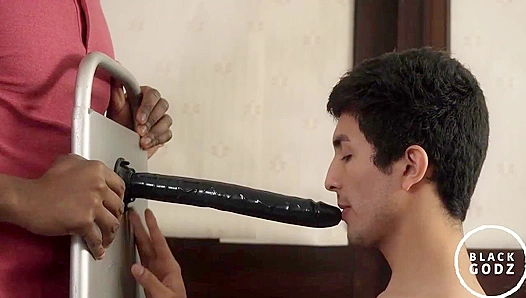 Inaki Gags On Huge Black Cock — Submissive Twink vs BBC Power – BlackDickMastery