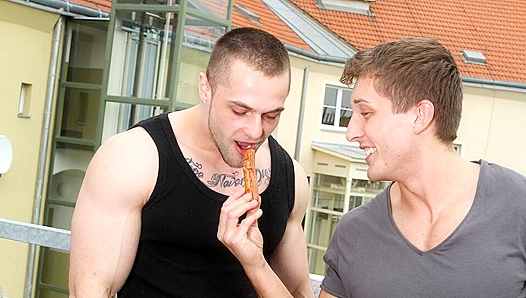 Franc Zambo Goes Wild: Hung Beefcakes Steamy Balcony Fuck Fest – GayPornX 18+