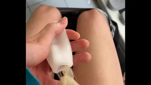 Hung Teen from HK Takes On Tenga, Massive Load Blows Out – 18+