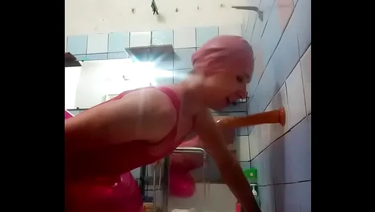 Teen Master Sucks Massive Dildo Deep – Fiery Solo Blowjob Action – 18+