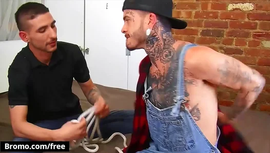 Bound Pleased: Dick Daemon Deepthroats Flying Teats Massive Rod in Hardcore BDSM –