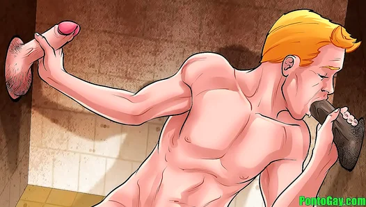 Prison Pleasure Behind Bars: Hot Glory Hole Blowjob Action – 18+