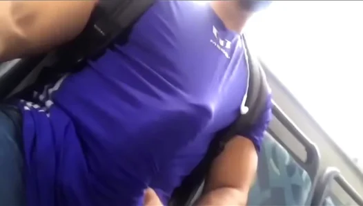 Huge Muscle Stud Exposes Massive Hard cock on Train — Raw Twink Rides Bareback 18+