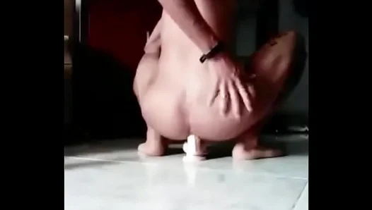 Dripping Hard: Dirty Dildo Exit After Intense Gay Solo Session – Hot Mess
