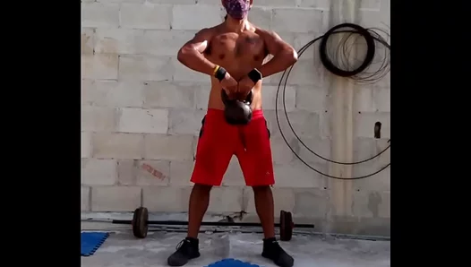 Sweat-Slicked Latino Hunk Shows Off Chiseled Body in Hot Outdoor Workout –