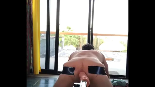 Sissy Spurts Hard While Riding Giant Dildo – Mind-Blowing Solo Ride – 18+