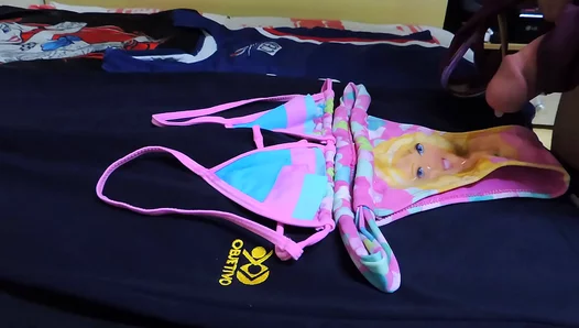 Blasting Cream Across Barbies Soaking Lace Bikini – Wild Fetish Fun 18+