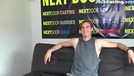 Hard-Hung Jock Moans During Steamy Solo Audition — GayPornCasting 18+