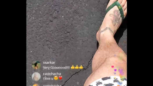 Worshiping Huge Cock Outside: Steamy Foot Fun – HotGayMoments 18+