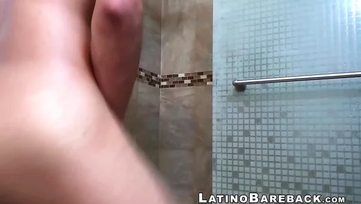 Roman Blakes Steaming Solo Shower Fantasy – Hot Latino Guy Jerking Off 18+