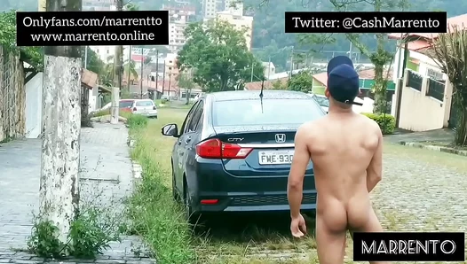Marrentos Huge Dick Showdown: Outdoor Public Flashing Tease – GayPorno 18+
