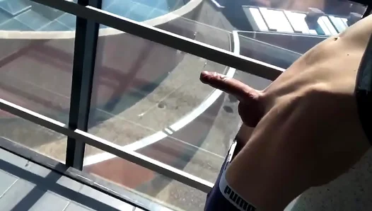Stairway Sin: Hot Amateur JERKS OFF in Steamy Solo Session – 18+