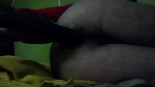 Horny Hairy Bear Stretches Wide with Juicy Cucumber — Steaming Solo Ride