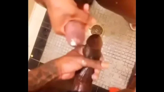 Steamy Shower Session: Big Black Dick Gets Massaged Till Hotter – GayPorno 18+