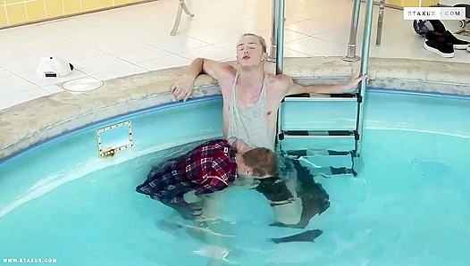Soaked in Sin: Kris Blent Ray Mannix Share Steamy Golden Shower Fun by the Pool – GayXXX