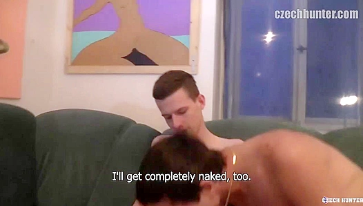 Czech Twink Battle for Hard Cock Turns into Steamy Blowjob Frenzy – 18+