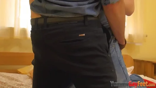 Paul Sprays Load on Dudes Sole After Intense Bareback Fuck – HD