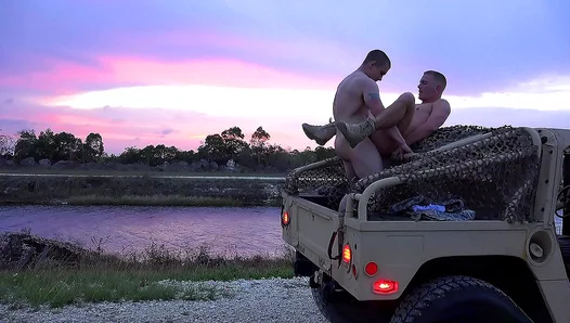 Rough Outdoor Lust: horny soldiers unleash wild passion – xxx adventure