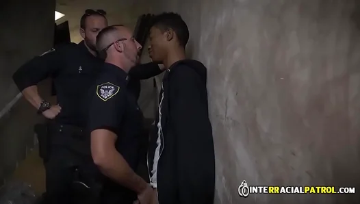 Dominance Unleashed: Steamy interracial clash as white officer takes charge—18+