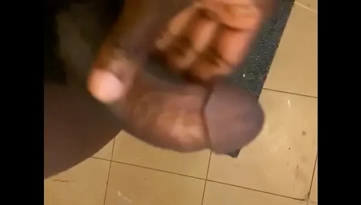 Ebony Muscle King Jerks His Thick Black Shaft – Intense Solo POV Workout – 18+