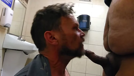 Chubby Colleague Springs Surprise BJ, Swallows Load in Lockeroom – GayPornZone 18+