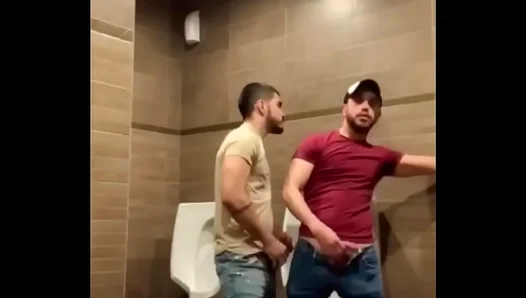 Steamy Bathroom Hookup: Two Hot Guys Fuck Hard in Public Stall – 18+