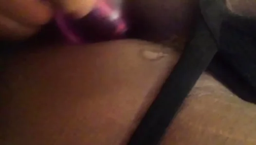 Cumming Hard While Watching Himself Take a Purple Dildo — Anal Pleasure Overload
