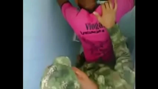 Steamy Encounter Between Uniformed Soldiers in Colombias Mens Room – Gay Military Passion