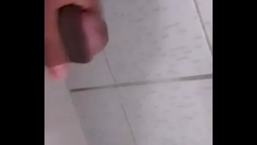 Huge Brazilian Stallion Cums Hard in Hot Public Bathroom Blowbang – 18+
