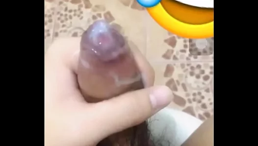 Jacking Off in Public Restroom, Cums Hard — Hot Gay Cam Action 18+