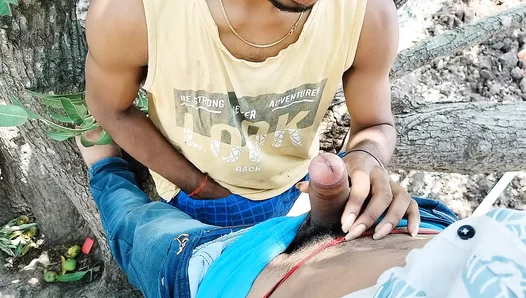Under the Mango Tree: Young Stud Masters Blowjob Pleasure – Hindi Gay XXX