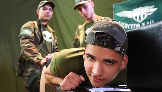 Sergeants Forbidden Lust Ignites – Hot Tryst in the Barracks – TinyGays 18+