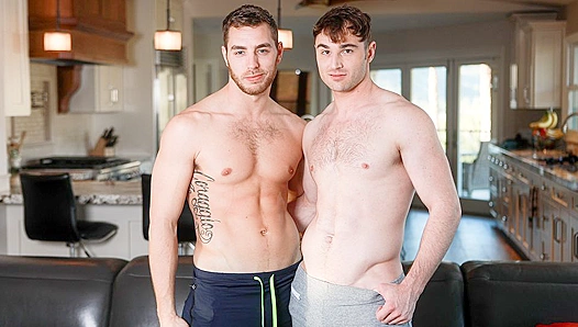 Neighboring Fire: Carter Woods Michael Boston Collide in Wild Bareback Action