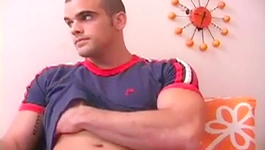 admiring his toned body while jacking off hard—Sebastians hot solo session–CircleJerkBoys
