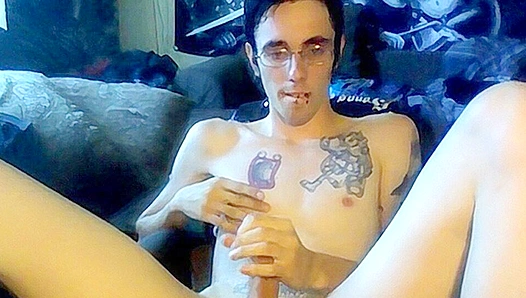 Tattooed Slim Hottie JERKS OFF His Long, Rock-Hard Cock – OurBoyFriends