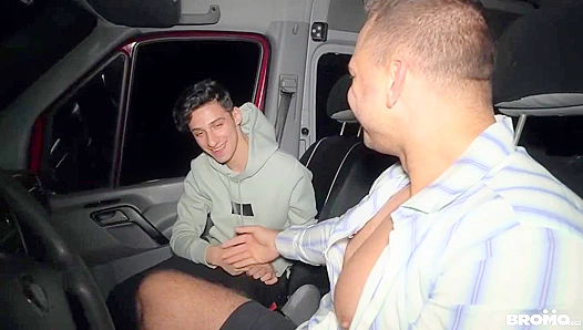 Hard Bareback Love: Denny, Chris Romeo Ride Wild in a Dark Van – 18+