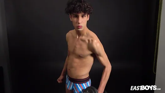 Slender Curly Twink Strips Down Live — Watch His Tight Young Body Shine! – 18+