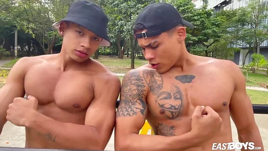 Muscle Heat: Hung Latino Studs Go Raw Deep – Steamy Gay Workout Sex 18+