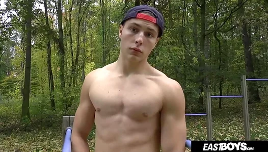 Muscle Stud Dominates Horny Twinks Tight Body – Randall White 18+