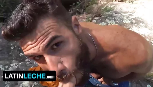Bearded Latino Takes Strangers Cock Deep Throat Outside – LatinLeche 18+