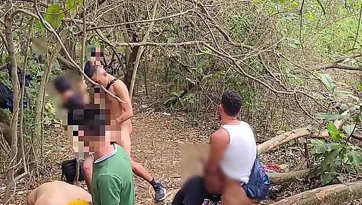 Steamy Forest Encounter: Hung Strangers Bareback in the Wild – GayPornForest 18+