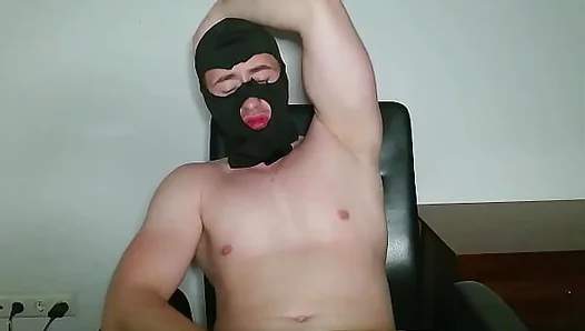 Masked Dom Daddies Himself Raw With X-Rated Groans – GayXXX 18+