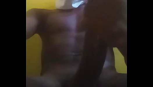 Teen Juggles His Huge Black Cock Before Blowing Loads – Steamy Solo Ride