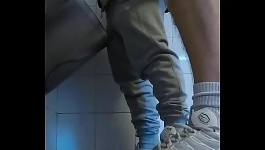Steamy Sneaker Guys Trade Handies in Public Restroom – Raw Gay Action 18+
