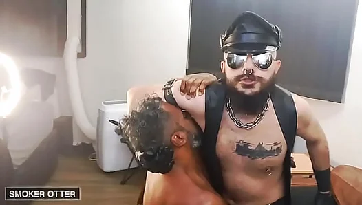 Leather-Daddy Fetish: Pierced Twink Rides Hard for Intense Bareback Fun–18+