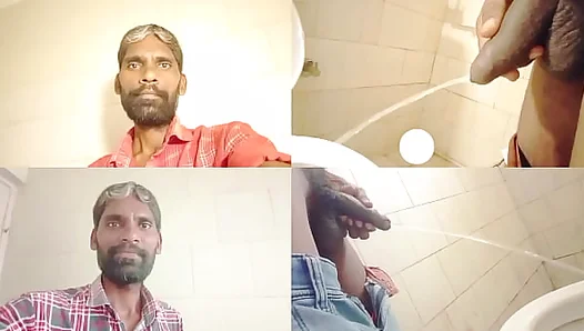 Steamy Piss Play in a Cramped Bathroom – Two Horny Guys Cant Resist – RajeshPlayboy993
