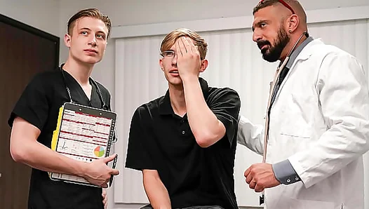 Naughty MD Rides His Horny Patient Hard – Steamy Gay Exam Gone Wild – DoctorBlows 18+