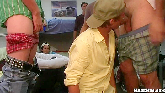 College Rookies Seduced by Hot Teammates in Steamy Hazing Ritual – 18+GayHaze
